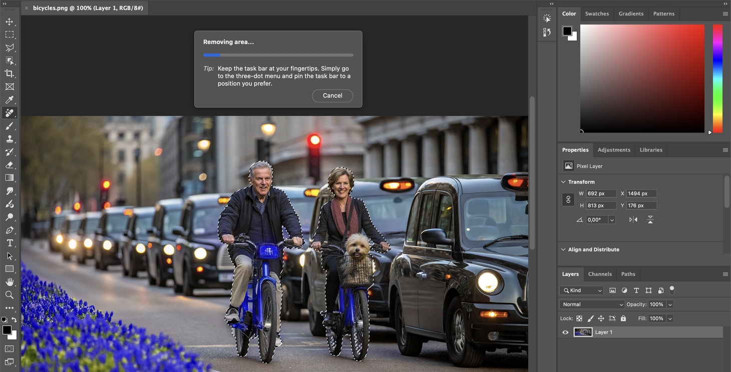 Removing people in Photoshop