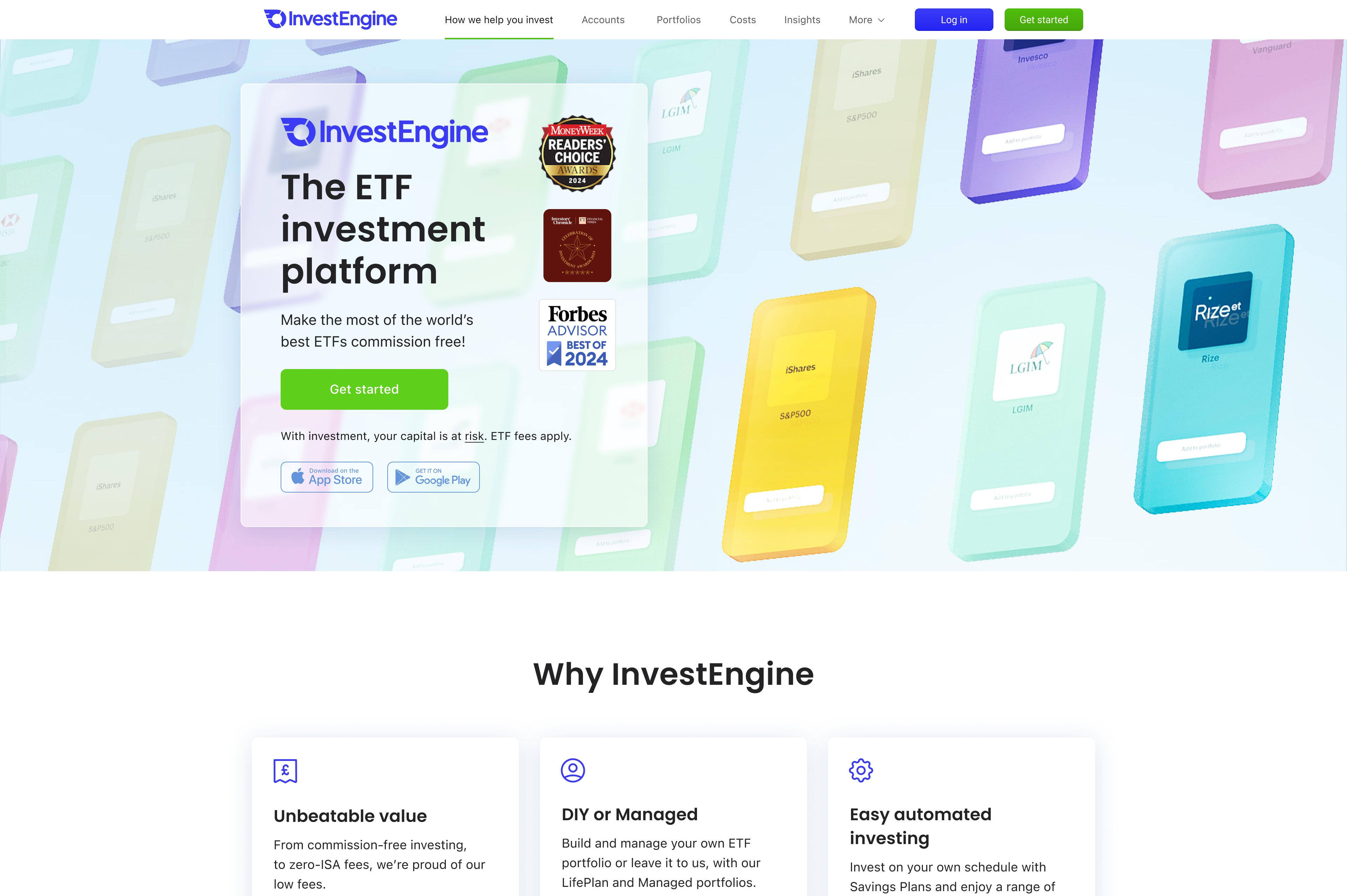 InvestEngine homepage